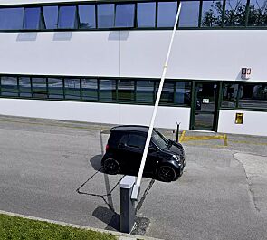 Schrankenanlage BUSSET mit Absperrbreite 7,60 m