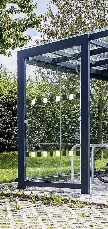 schutzstreifen__shoKAT0070682 Schutzstreifen mit keramischem Siebdruck, nach DIN 18040-3, 2 Stück je Scheibe