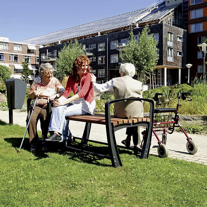 seniorenbank-senior__shoKAT0012727 Seniorenbank SENIOR ohne Rückenlehne, 1-Sitzer + 2-Sitzer, mit 3 Armlehnen