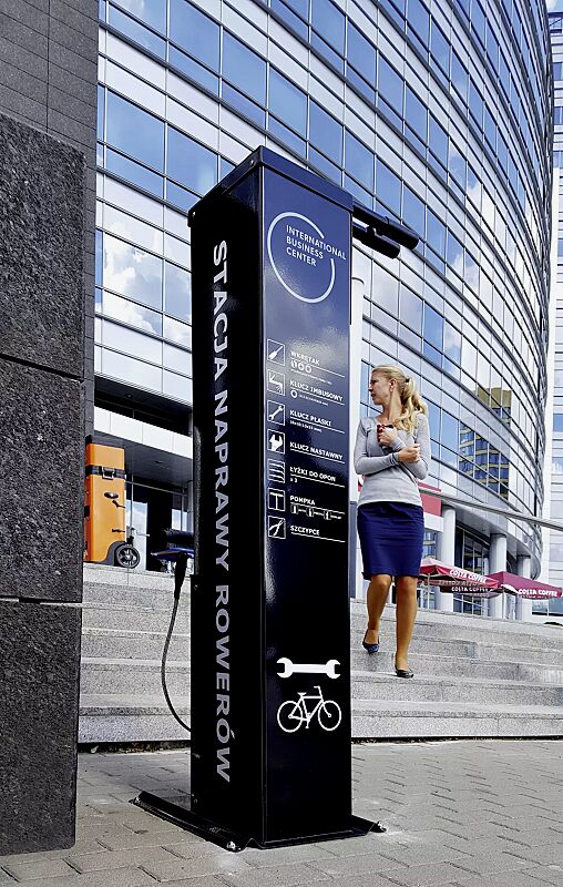 servicestation-assist__shoKAT0059090 Servicestation ASSIST, Modell "BASIC", pulverbeschichtet in RAL 9004 signalschwarz