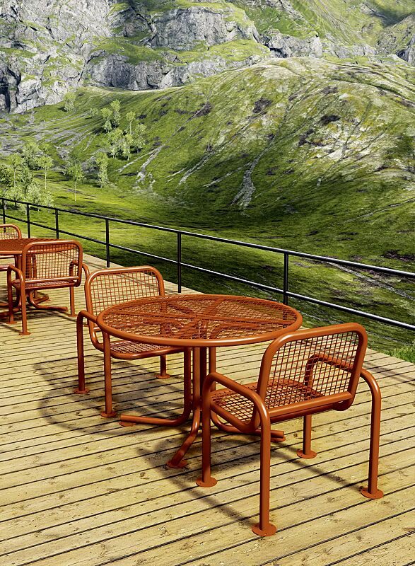 sitz-egna__shoKAT0060847 Bank-Sitz-Kombination EGNA in RAL 2010 signalorange