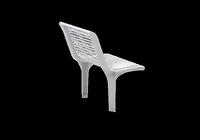 Sitz EMAU SOLO mit Rückenlehne, Auflage Sitzfläche und Rückenlehne aus Edelstahl