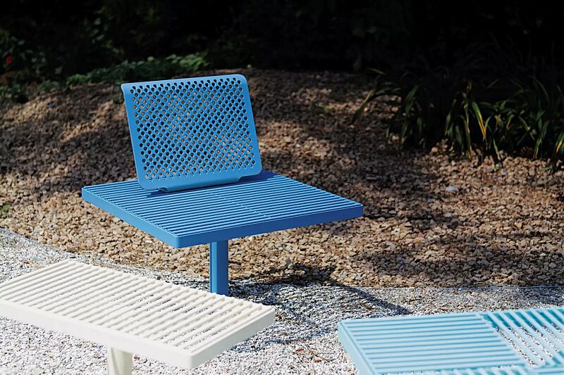 Sitz PIXEL CITÈ, bestehend aus verschiedenen Segmenten, in Stahlausführung, mit Rückenlehne (Zubehör)