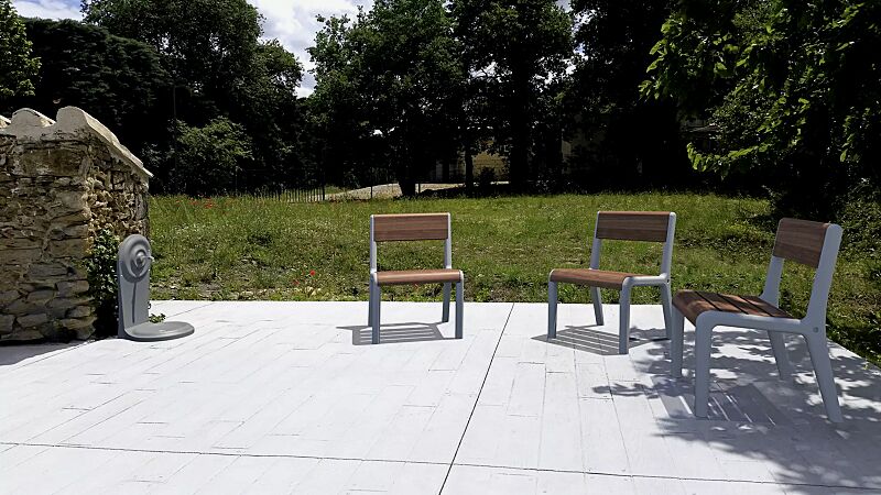 sitz-teo__shoKAT0061701 Sitz TEO mit Rückenlehne, Gusseisenteile in RAL 7035 lichtgrau