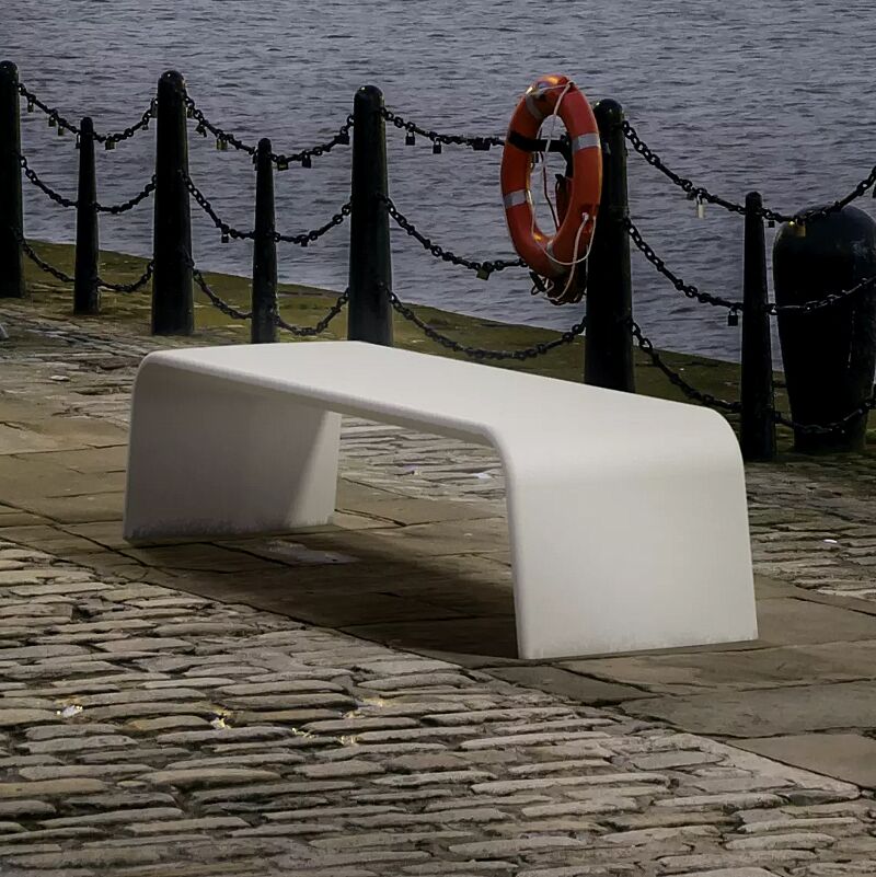 Sitzbank ALBA aus UTC®-Beton, in weiß