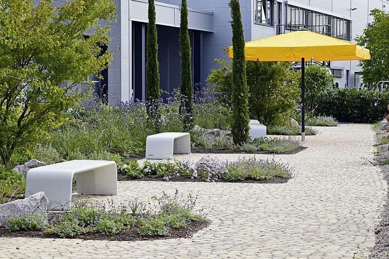 Sitzbank ALBA aus UTC®-Beton, in weiß