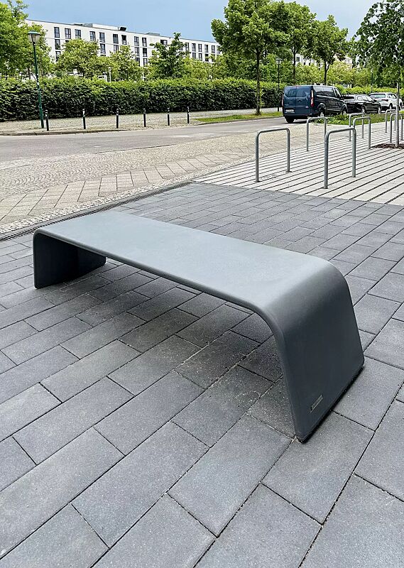 Sitzbank ALBA aus UTC®-Beton, in dunkelgrau