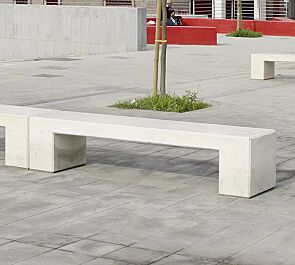 <div id="container" class="container">Sitzbänke ALTHEA ohne Rückenlehne, Beton weiß</div>