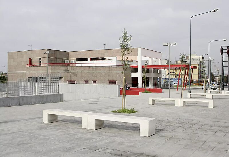 sitzbank-althea__shoKAT0030690 Sitzbänke ALTHEA ohne Rückenlehne, Beton weiß