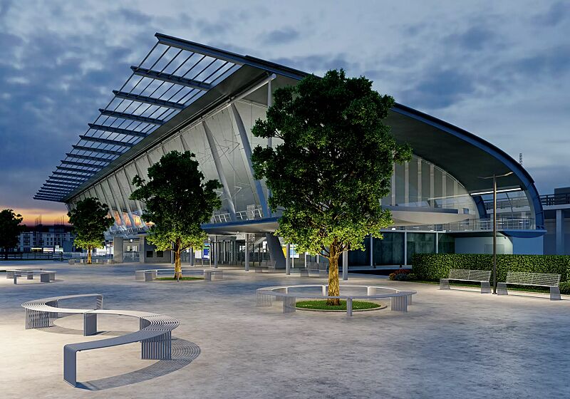 Sitzbank ANZIO ohne Rückenlehne, gerade und gebogen, aus Edelstahl