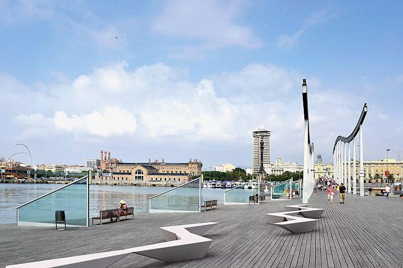 sitzbank-arrow__shoKAT0042385 Sitzbank ARROW aus Beton, in Granitoptik weiß