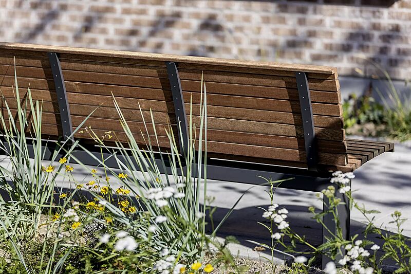 sitzbank-fjordpark__shoKAT0072163 Sitzbank FJORDPARK mit Rückenlehne, Stahlteile in RAL 7016 anthrazitgrau