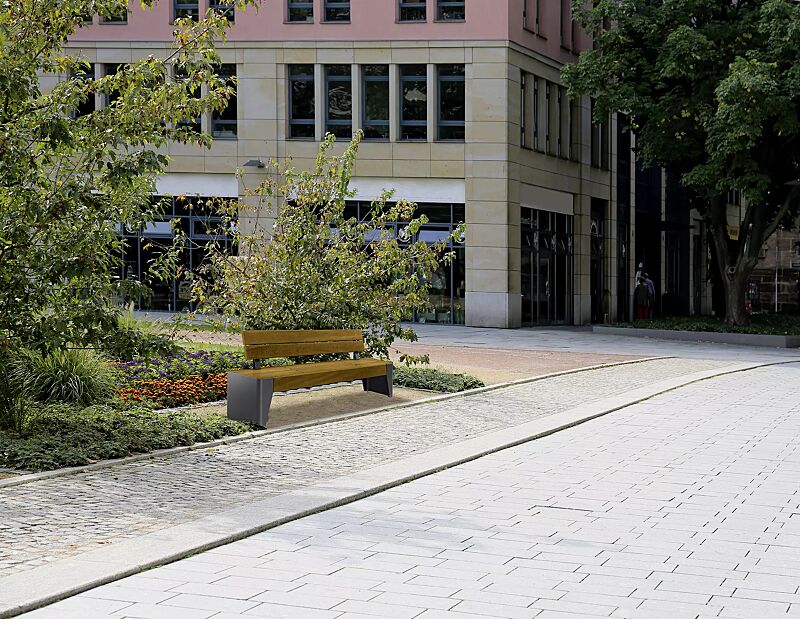 sitzbank-fola__shoKAT0057084 Sitzbank FOLA mit Rückenlehne, Stahlteile in DB 703 eisenglimmer