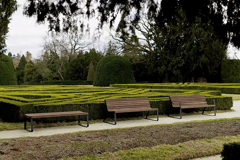 sitzbank-iglau__shoKAT0073831 Sitzbänke IGLAU CLASSIC ohne und mit Rückenlehne, Breite 1870 mm, Stahlteile in RAL 7016 anthrazitgrau