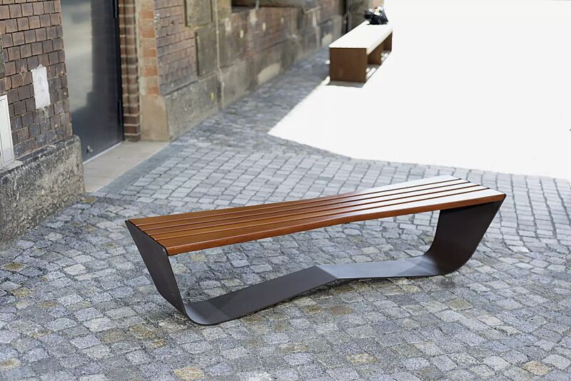 sitzbank-karma__shoKAT0055542 Sitzbank KARMA ohne Rückenlehne, Stahlteile in DB 703 eisenglimmer