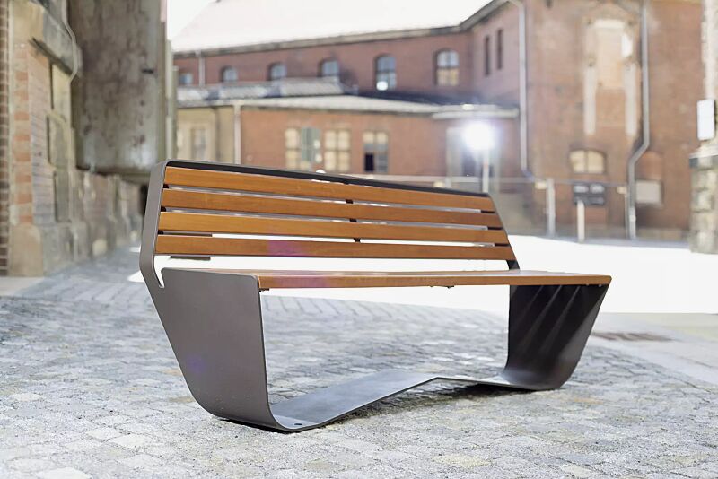 sitzbank-karma__shoKAT0055548 Sitzbank KARMA mit Rückenlehne, Stahlteile in DB 703 eisenglimmer