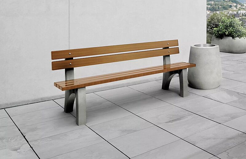 Sitzbank KOBE mit Rückenlehne