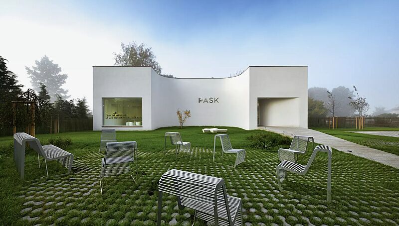 sitzbank-limpido__shoKAT0055074 Sitze und Sitzbank LIMPIDO mit Rückenlehne, in RAL 9006 weißaluminium