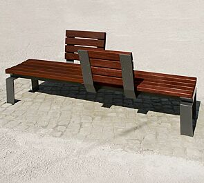 <div id="container" class="container">Sitzbank MAGIC mit 2 Rückenlehnen (je 495 mm lang) mittig, gegenüberliegend, Stahlteile in DB 703 eisenglimmer</div>