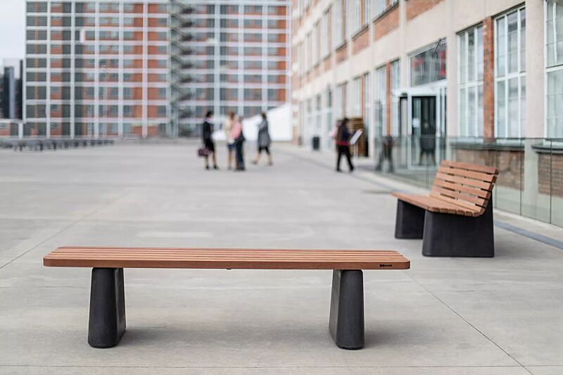 sitzbank-reforma__shoKAT0068711 Sitzbank REFORMA mit und ohne Rückenlehne, gerade, mit Längsbelattung, mit Jatobaholzbelattung, HSC®-Beton in dunkelgrau