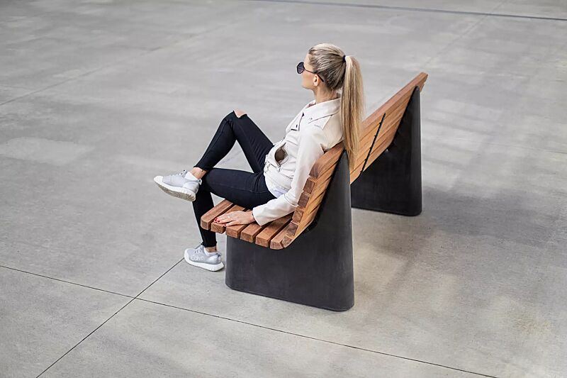 sitzbank-reforma__shoKAT0068943 Sitzbank REFORMA mit breiter Rückenlehne, gerade, mit Längsbelattung, mit Jatobaholzbelattung, HSC®-Beton in dunkelgrau