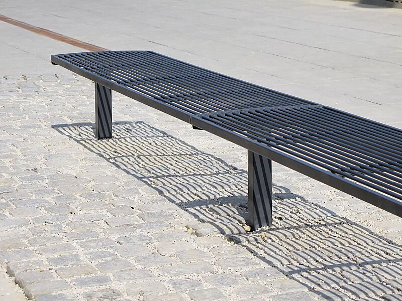 sitzbank-vera-solo__shoKAT0051187 Sitzbank VERA SOLO bestehend aus Einzelelementen, gerade, modular erweiterbar, in RAL 7016 anthrazitgrau