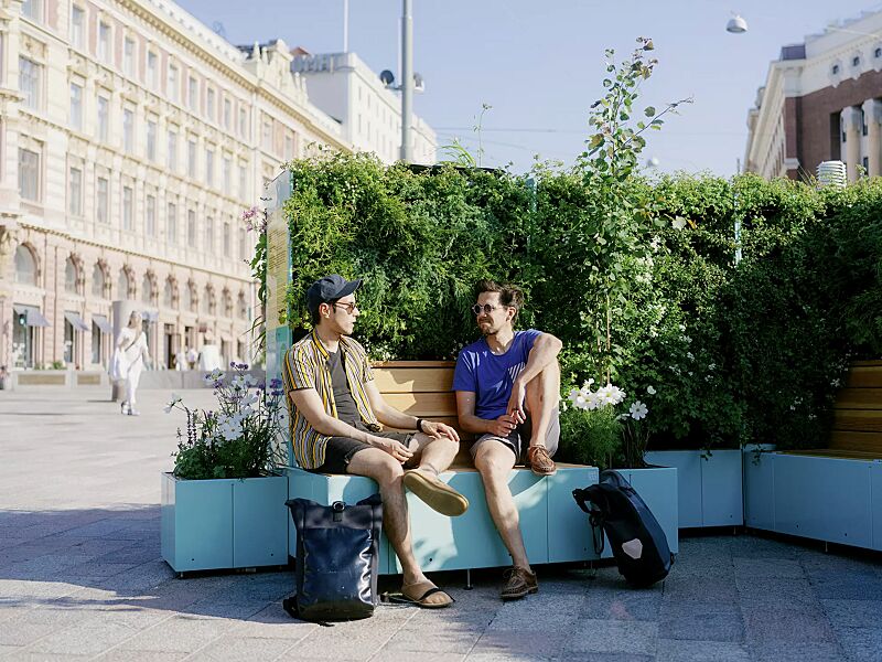 sitzinsel-tasku__shoKAT0072992 Sitzinsel TASKU, bestehend aus verschiedenen Elementen, in RAL 6027 lichtgrün