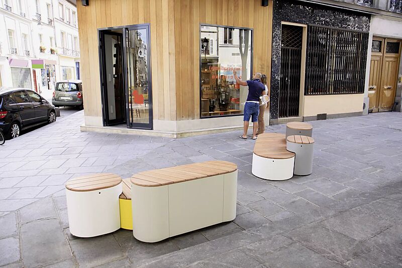 sitzpodest-urban-islands__shoKAT0032079 Sitzpodeste URBAN ISLANDS, verschiedene Ausführungen, mit Jatobaholzbelattung