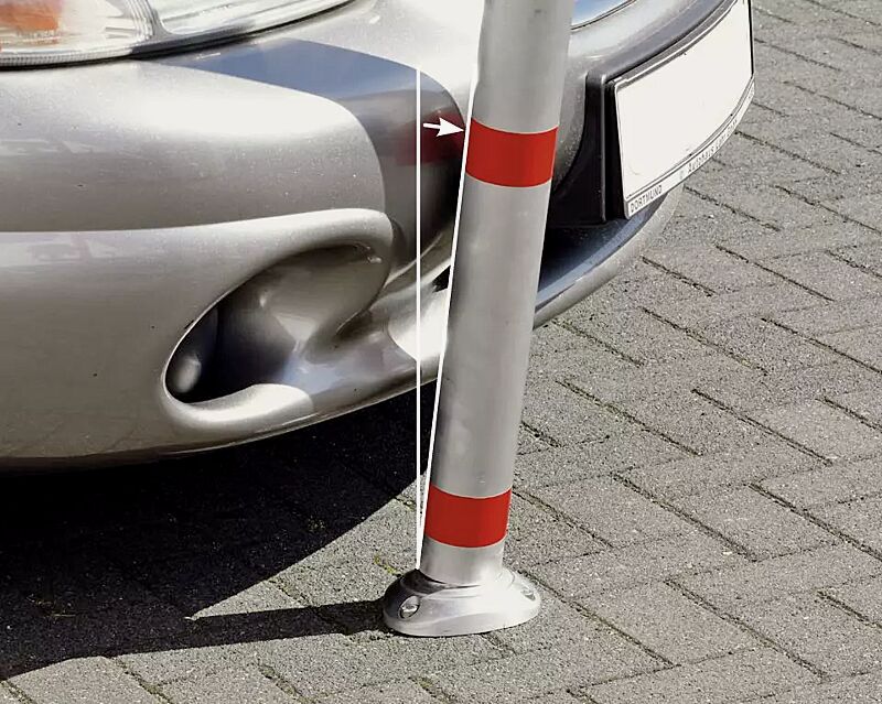 verzinkt und lackiert zum Aufdübeln Parkplatzmarkierungen Pfosten zum Absperren Sperrpfosten aus Stahlrohr 