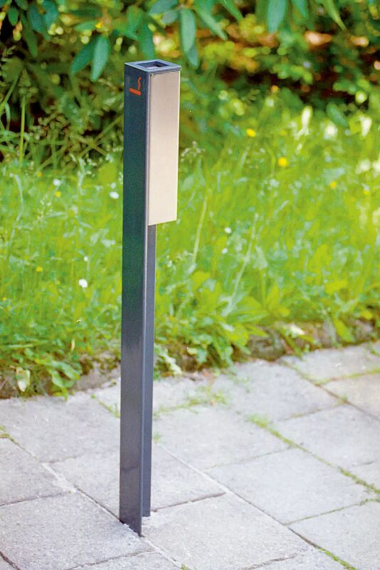 standascher-valet__shoKAT0019507 Standascher VALET, 1 Liter, zum Aufdübeln, Stahlteile in RAL 7016 anthrazitgrau