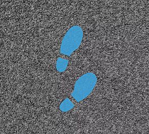 Thermoplastische Bodenmarkierung SCHUHABDRUCK
