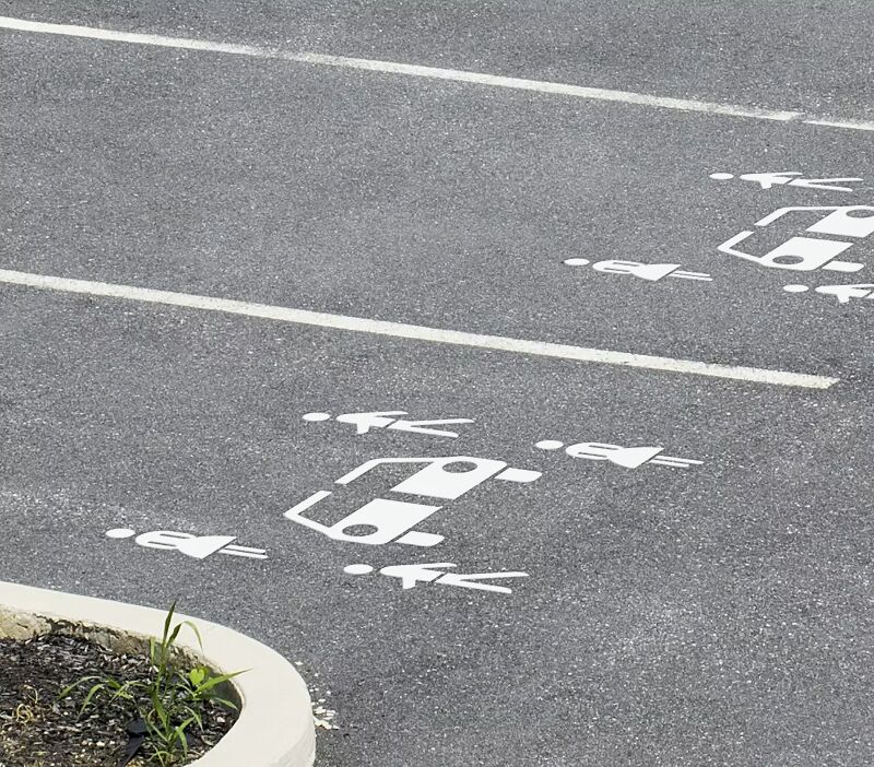 Thermoplastische Markierung CARSHARING-FAHRZEUGE