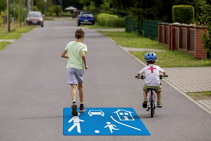 Thermoplastische Markierung VERKEHRSBERUHIGTER BEREICH