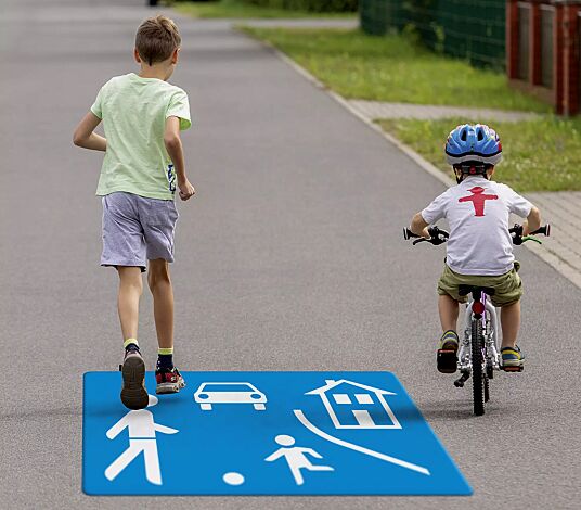 Thermoplastische Markierung VERKEHRSBERUHIGTER BEREICH