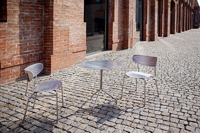 tisch-boh%C3%A9m__shoKAT0069323 Tisch BOHÉM mit runder Auflage und Sitz BOHÉM aus Edelstahl