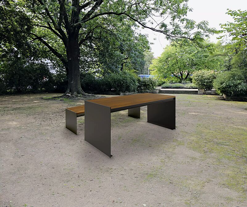 tisch-cima__shoKAT0063564 Tisch und Sitzbank CIMA mit Hartholzbelattung, in RAL 7016 anthrazitgrau