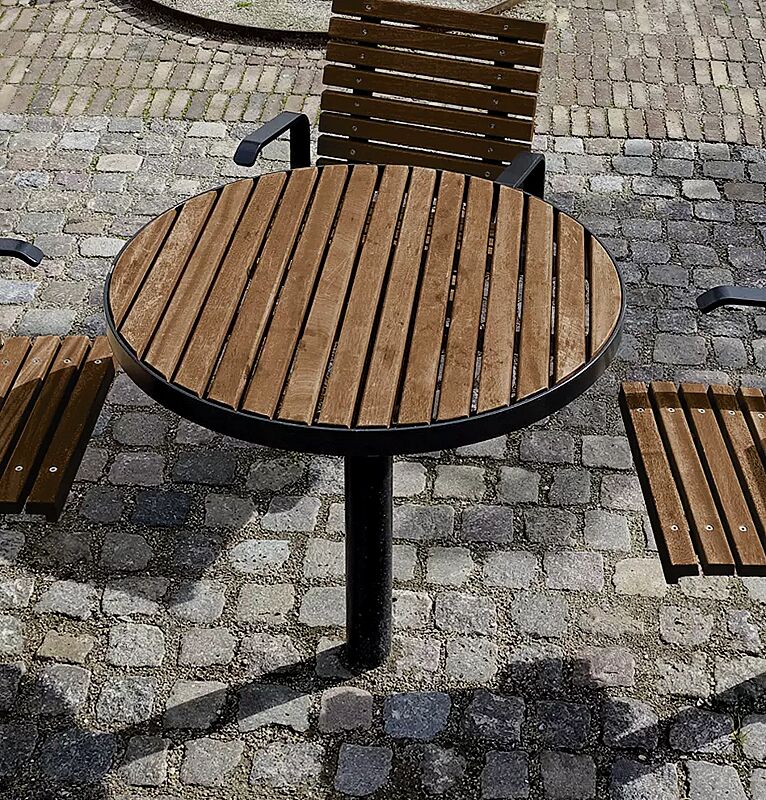 tisch-fjordpark__shoKAT0072148 Tisch FJORDPARK, Tischfläche Ø 760 mm, Stahlteile in RAL 9005 tiefschwarz