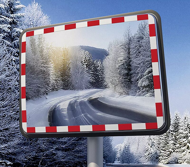 Verkehrsspiegel AGNOS zur Pfostenbefestigung an Rohrpfosten PERI (Zubehör)