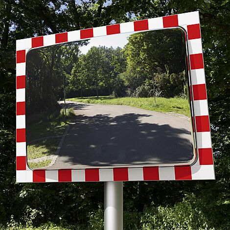 Verkehrsspiegel LOMONT zur Pfostenbefestigung an Rohrpfosten PERI (Zubehör)