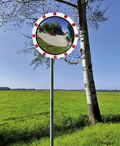 Verkehrsspiegel MELIN zur Pfostenbefestigung an Rohrpfosten PERI (Zubehör)