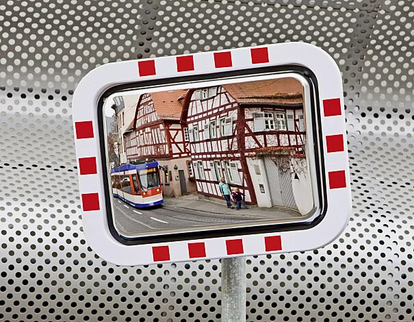 Verkehrsspiegel ONAY zur Pfostenbefestigung an Rohrpfosten PERI (Zubehör)