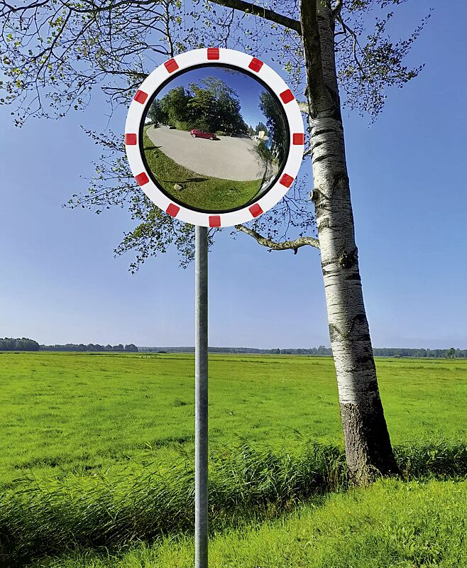 Verkehrsspiegel ONAY zur Pfostenbefestigung an Rohrpfosten PERI (Zubehör)