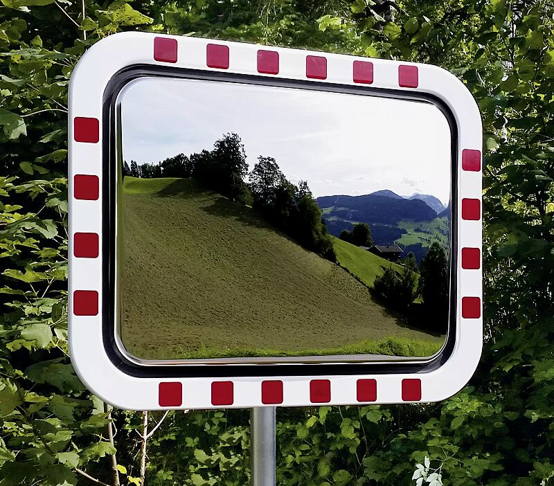 Verkehrsspiegel ONAY zur Pfostenbefestigung an Rohrpfosten PERI (Zubehör)