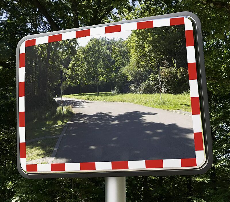 Verkehrsspiegel RAZE zur Pfostenbefestigung an Rohrpfosten PERI (Zubehör)