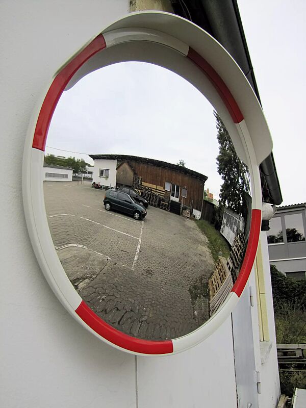 verkehrsspiegel-sewen__shoKAT0068731 Verkehrsspiegel SEWEN, Ø 800 mm, in rot-weiß