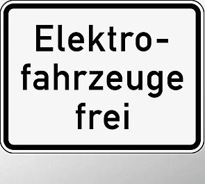 Verkehrszeichen: Elektrofahrzeuge frei