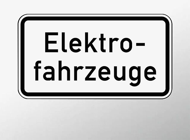Verkehrszeichen: Elektrofahrzeuge
