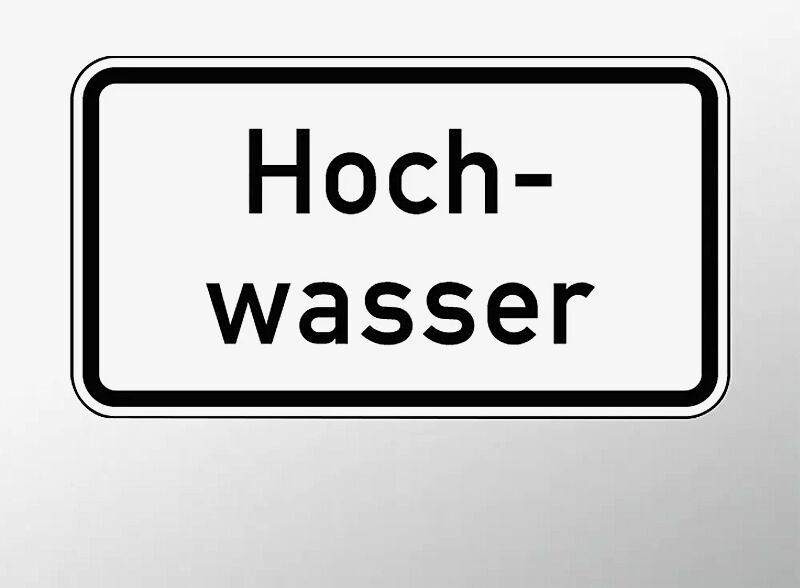 Verkehrszeichen: Hochwasser