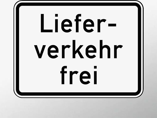 Verkehrszeichen: Lieferverkehr frei
