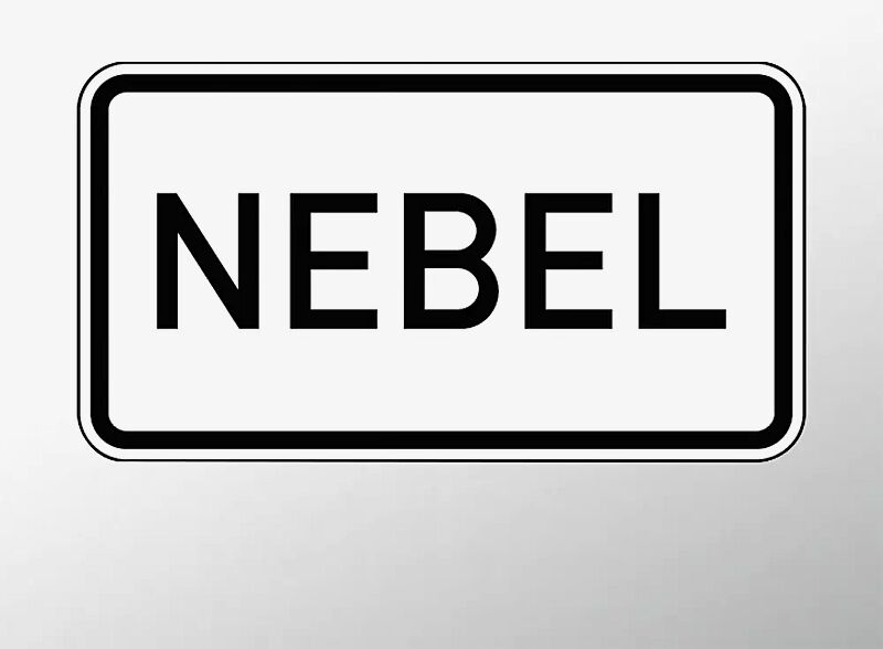 Verkehrszeichen: Nebel